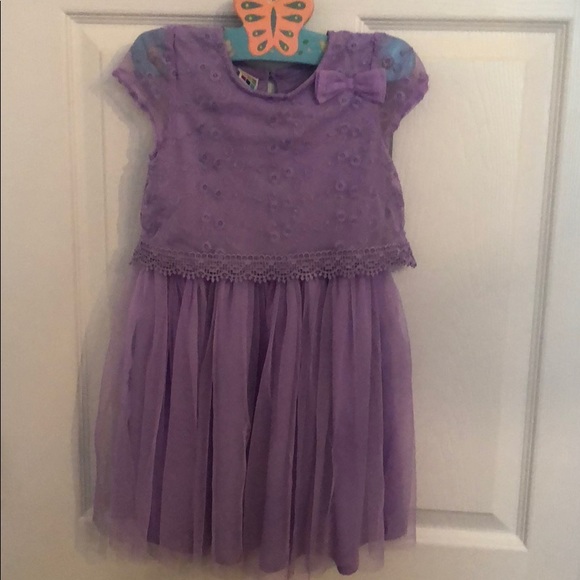 girls purple lace dress
